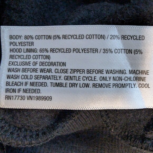 Black Cropped Zip Hoodie Oversized Dolman Sleeve Athleisure XL NWOT JoyLab - Picture 13 of 14